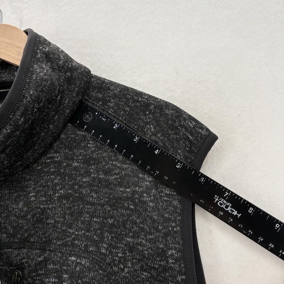 Free Country Vest Mens XL Black Sweater Fleece Quilted Full Zip Outdoor Hiking - Picture 12 of 15